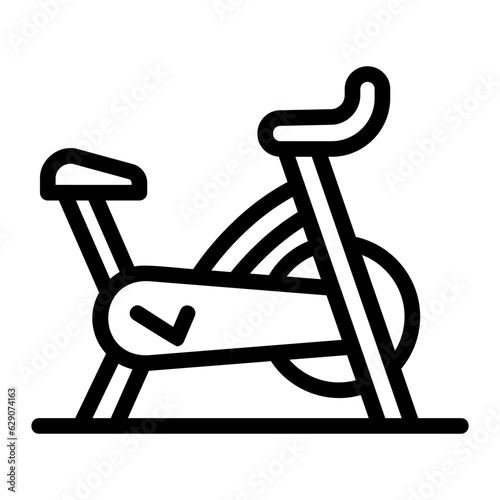 stationary bike line icon