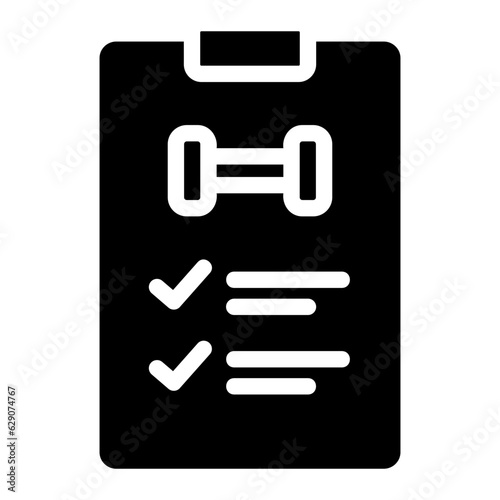 checklist glyph icon