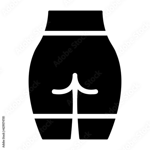 gluteus glyph icon