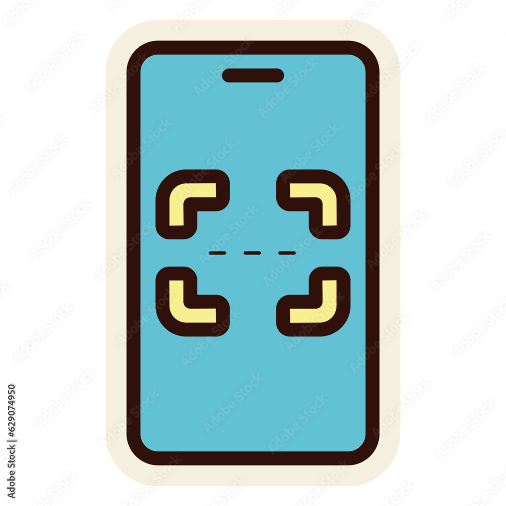 Obraz premium scanning using smartphone sticker