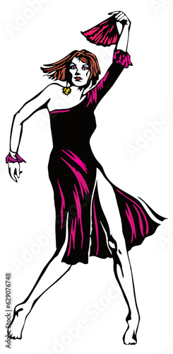 woman performer tango dancer