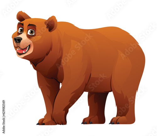 Bear cartoon illustration isolated on white