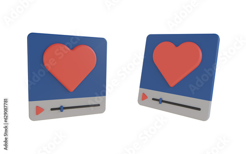 3d like, 2 angle view, analytics 3d render set, transparent background, high quality render