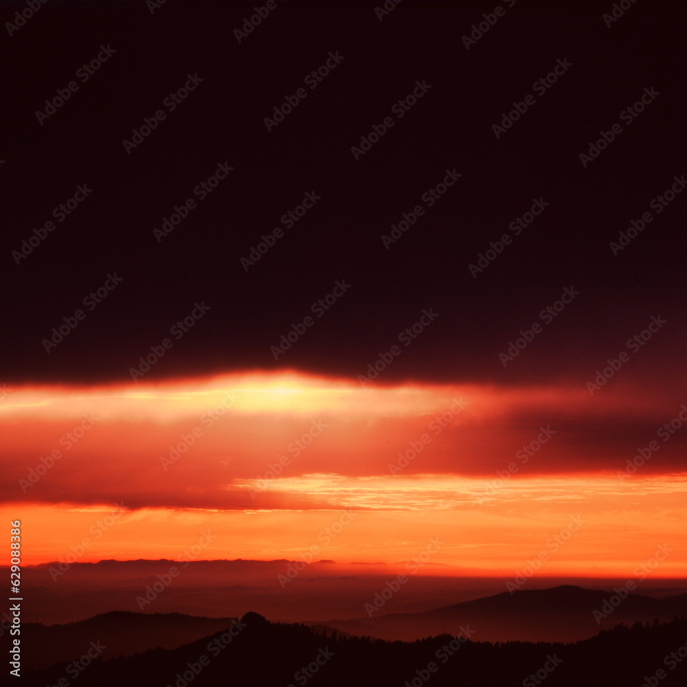 sunrise over the mountains