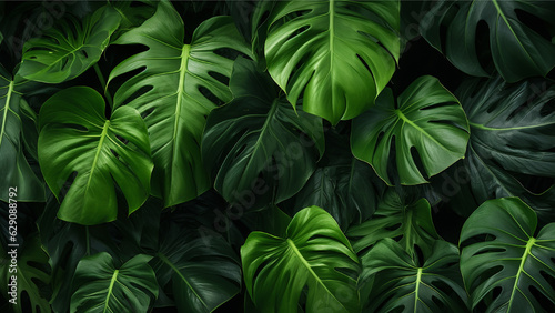 Green Monstera Leaves