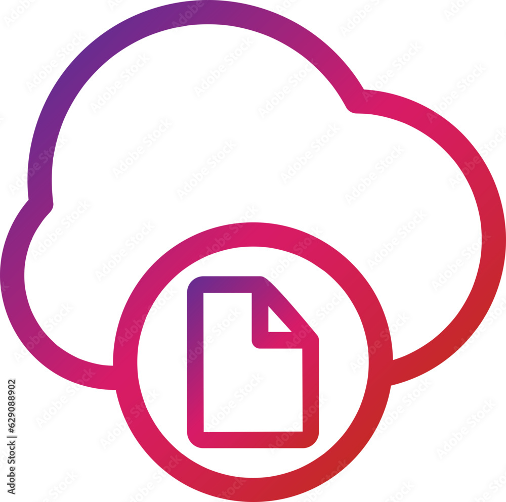 Obraz premium modern outline gradient cloud icon
