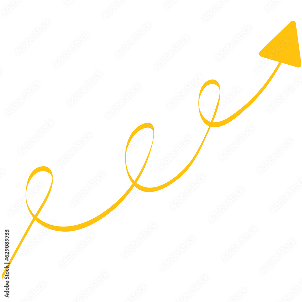 Digital png illustration of yellow curved arrow on transparent background Digital png illustration of yellow curved arrow on transparent background