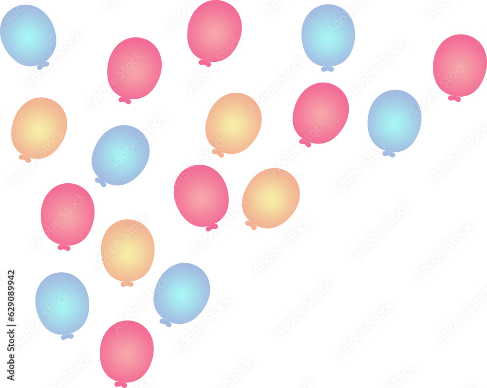 Digital png illustration of colourful balloons on transparent background Digital png illustration of colourful balloons on transparent background