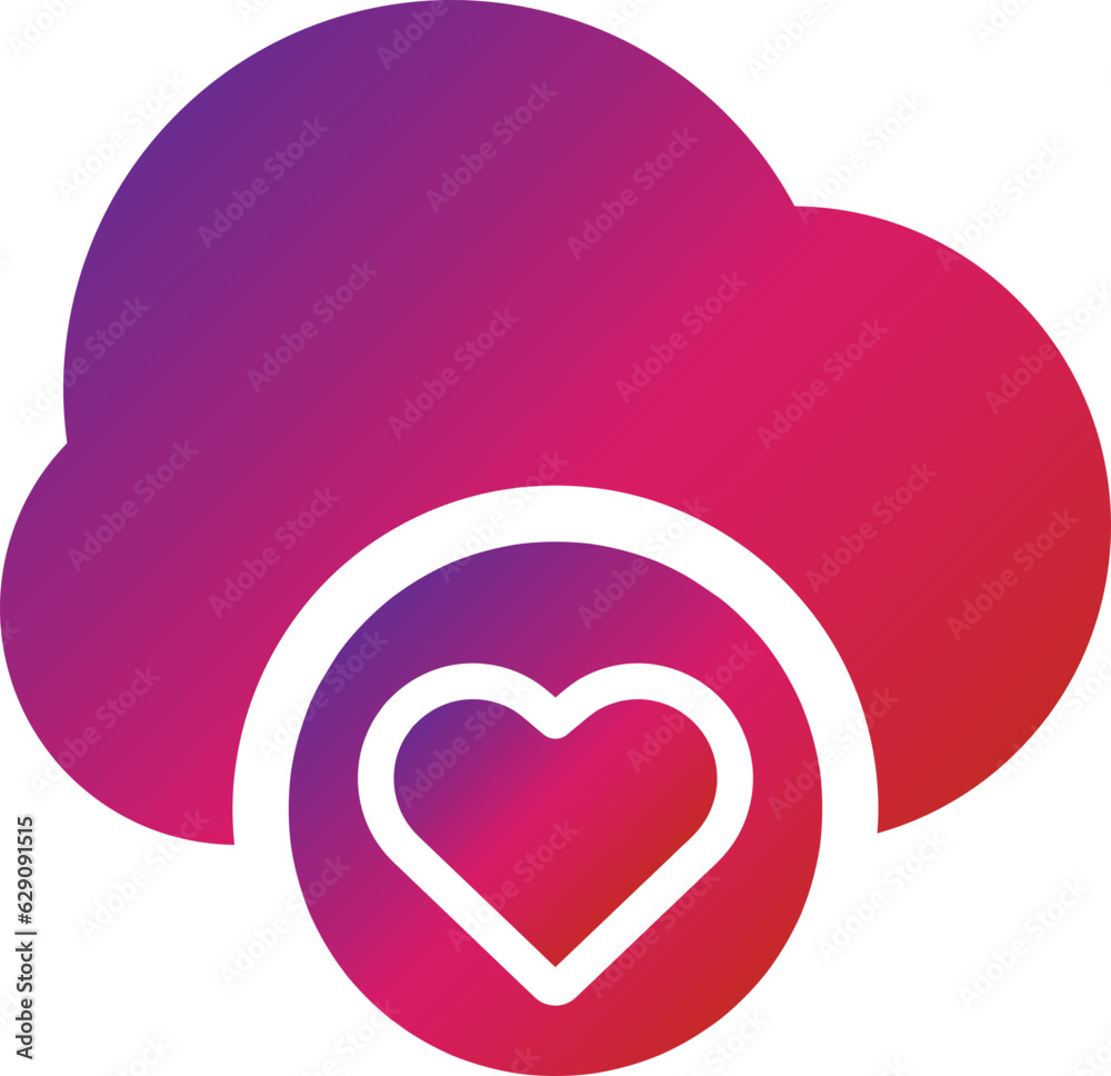 modern gradient cloud service icon modern gradient cloud service icon