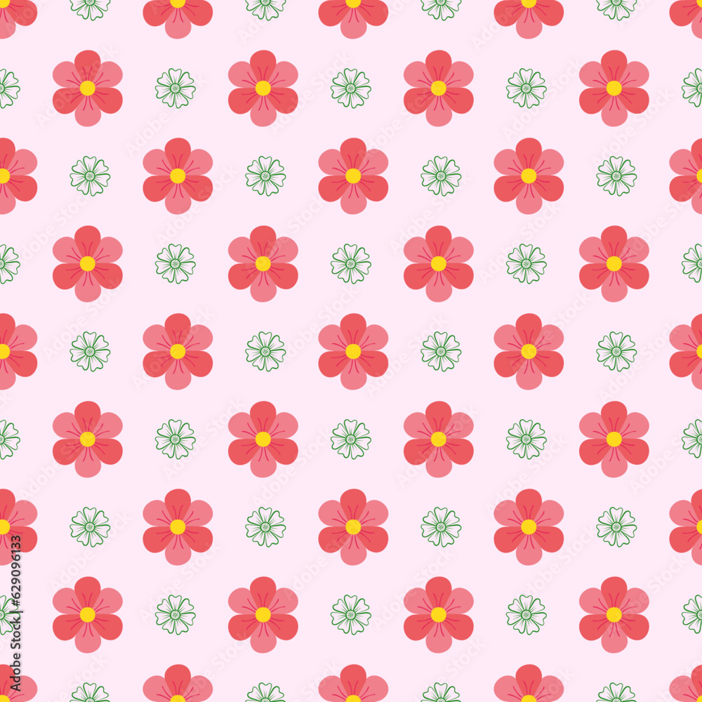 Vector Seamless Floral Pattern Illustration Design Vol-07, Textile Floral Pattern Background, Repeated Pattern, Elegant Abstract Patterns, Decorative Floral Background