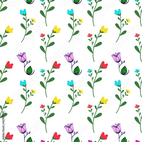 Vector Seamless Floral Pattern Illustration Design Vol-08, Textile Floral Pattern Background, Repeated Pattern, Elegant Abstract Patterns, Decorative Floral Background