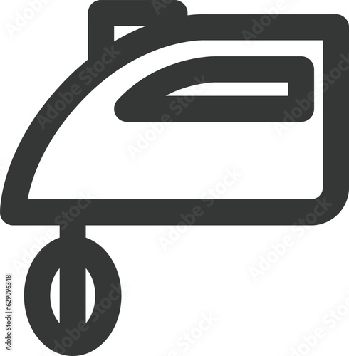 日用品の線画単品アイコン　泡立て機
