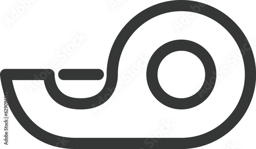 文房具の線画単品アイコン　セロハンテープ