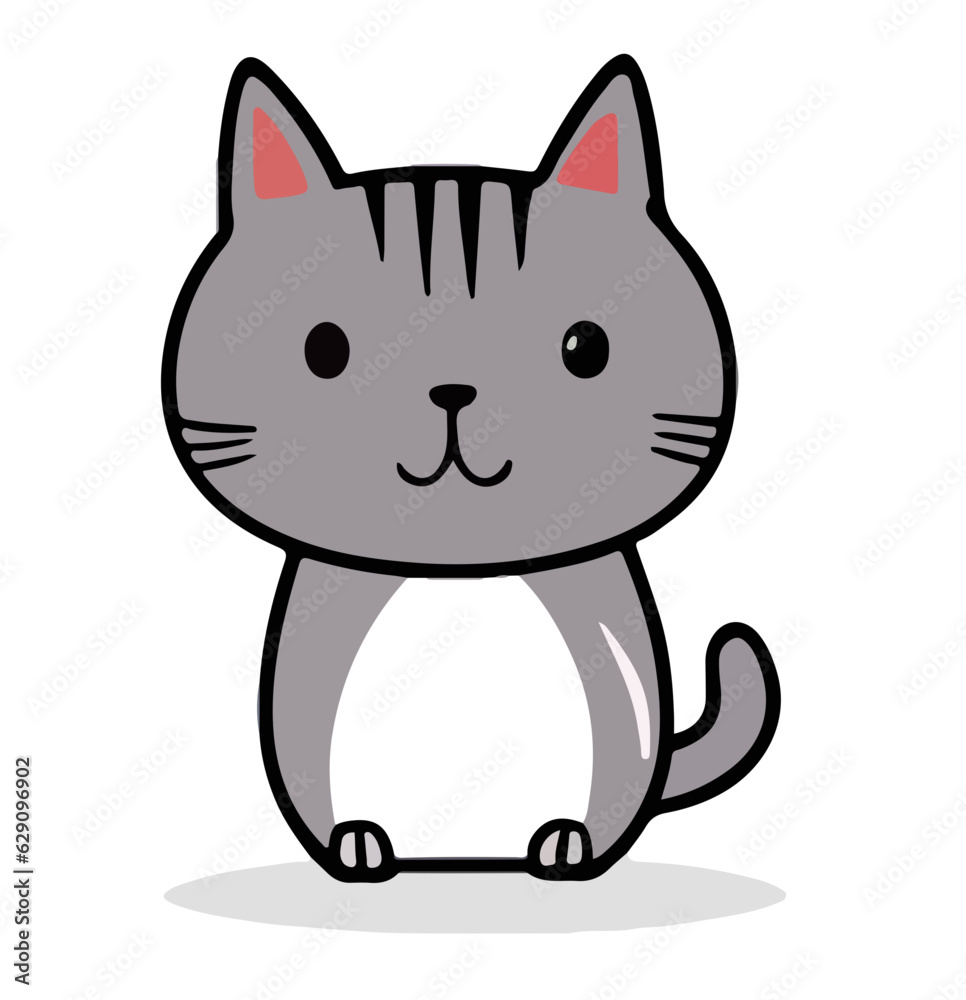 Obraz premium cute cat cartoon vector