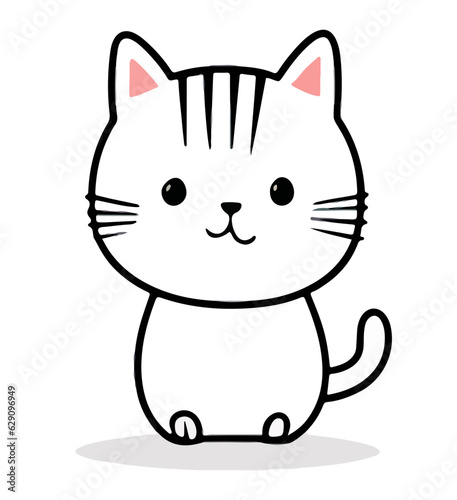 cute cat cartoon vector 