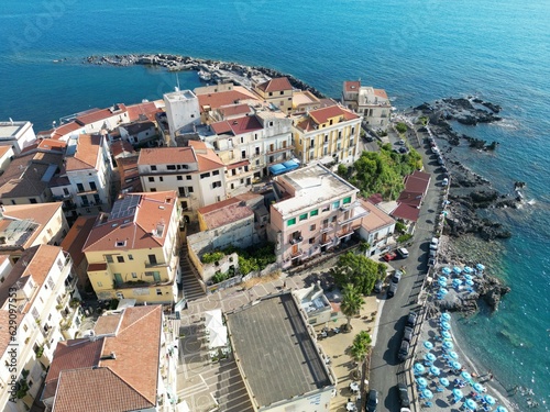 Panoramic view The historic center of Diamante. Calabria. Italy.