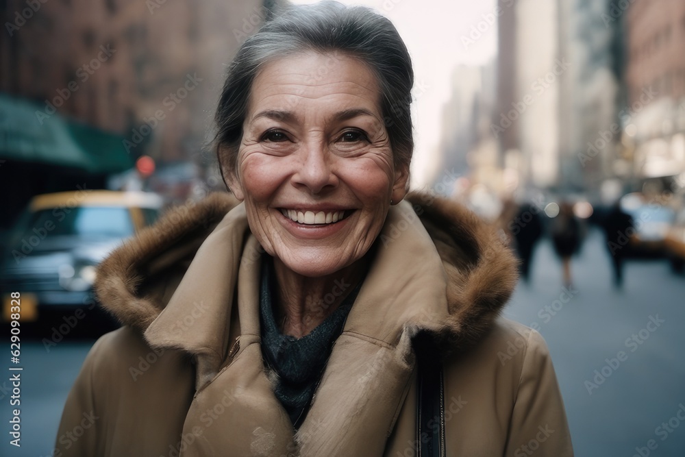 portrait of a smiling old woman on street portrait of a smiling old woman on street