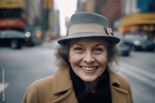 portrait of an old woman in a city street © drimerz