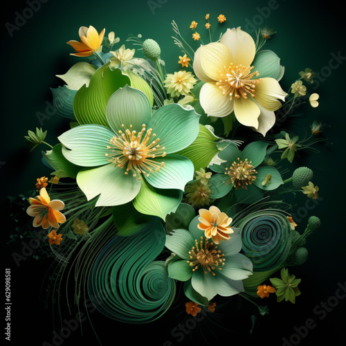 Beautiful colorful flowers, aesthetic, full of beauty 
