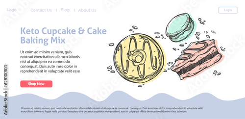 Keto cupcake baking mix, dieting and nutrition