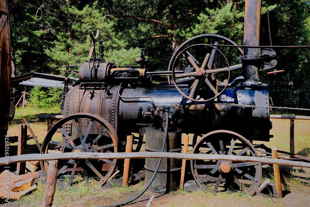 Polish, old steam engine, working as you can see in the photo