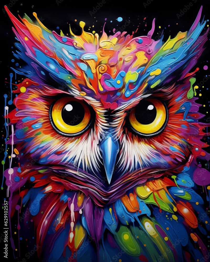 フクロウのイラスト,Generative AI AI画像 フクロウのイラスト,Generative AI AI画像