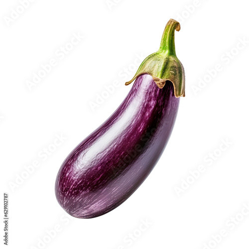 Wallpaper Mural A purple eggplant isolated on a white background. PNG. Transparent. Generative AI Torontodigital.ca