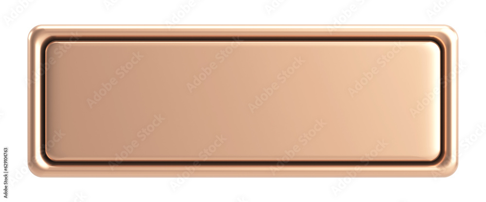 3D button. Empty button. 3D illustration.