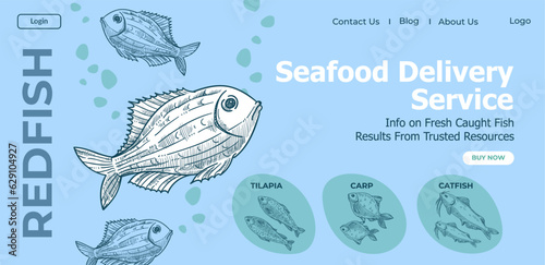 Seafood delivery service, variety of fish website