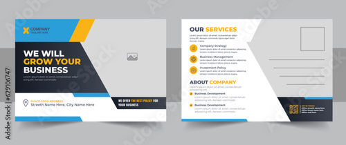 Creative corporate business Modern postcard EDDM design template layout