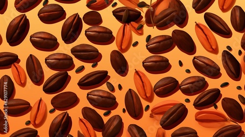 Super-Duper Bean Adventure Background Filled with Roasted Coffee Magic paper