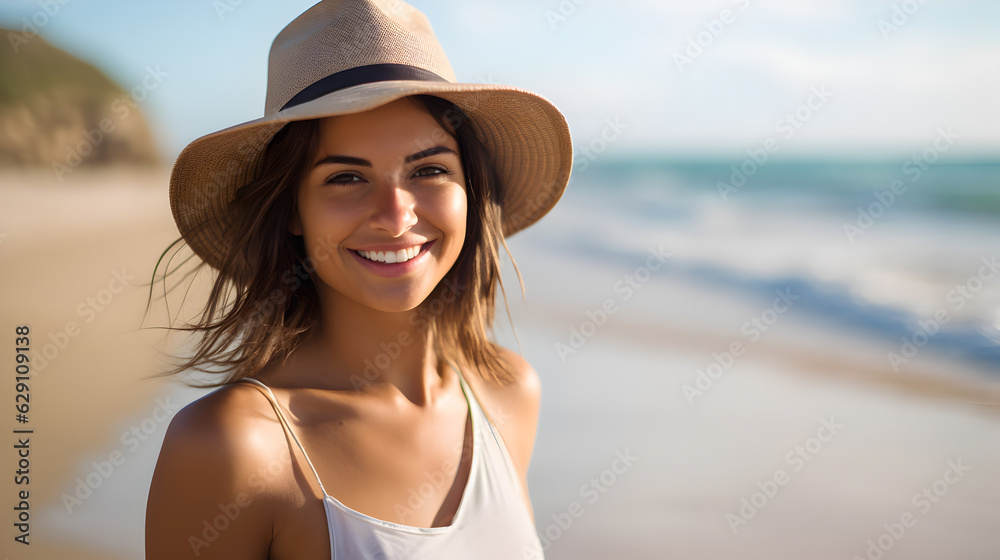 Attractive Woman Enjoying Time on the Beach