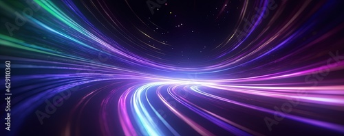 abstract futuristic background with pink blue glowing neon moving high speed wave lines and bokeh lights. Data transfer concept Fantastic wallpaper