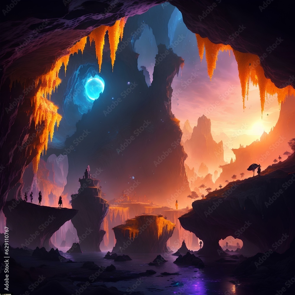 Mysterious Fantasy Cave Cistern,