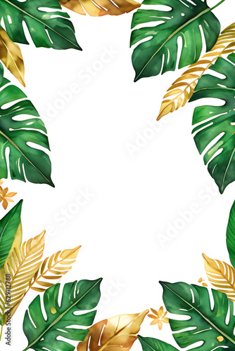 green laurel wreath border frame