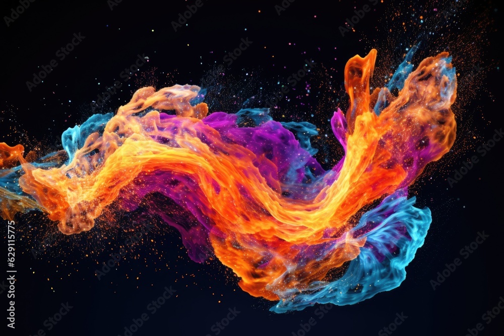 Fototapeta premium Explore the movement and energy of abstract galaxies Generative Ai
