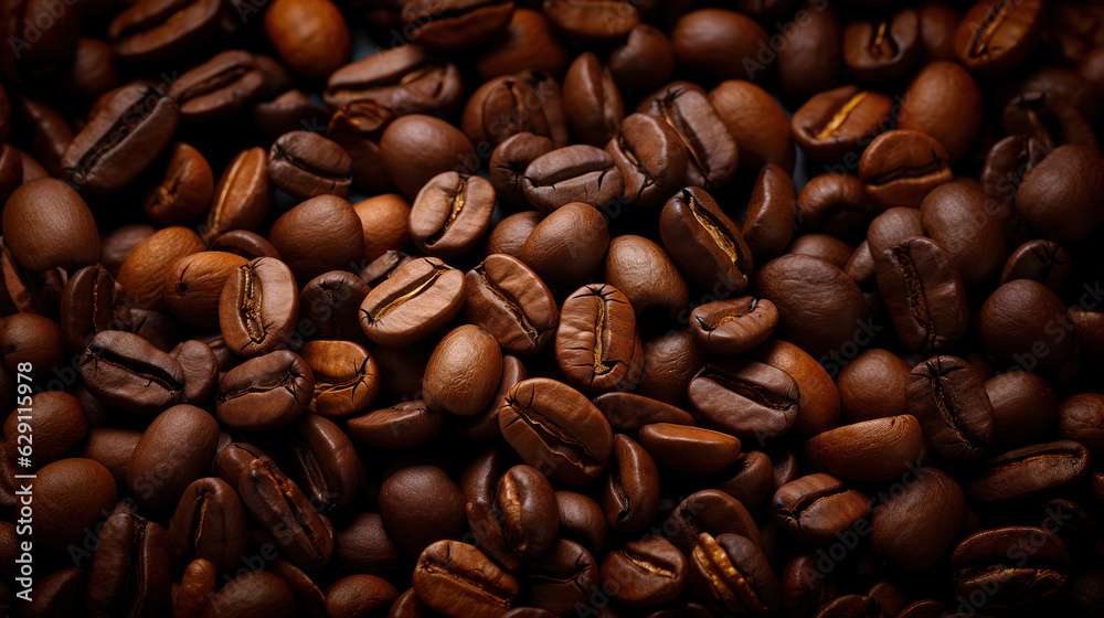 Elixir Unveiled: A Coffee Bean Background. Generative AI Elixir Unveiled: A Coffee Bean Background. Generative AI