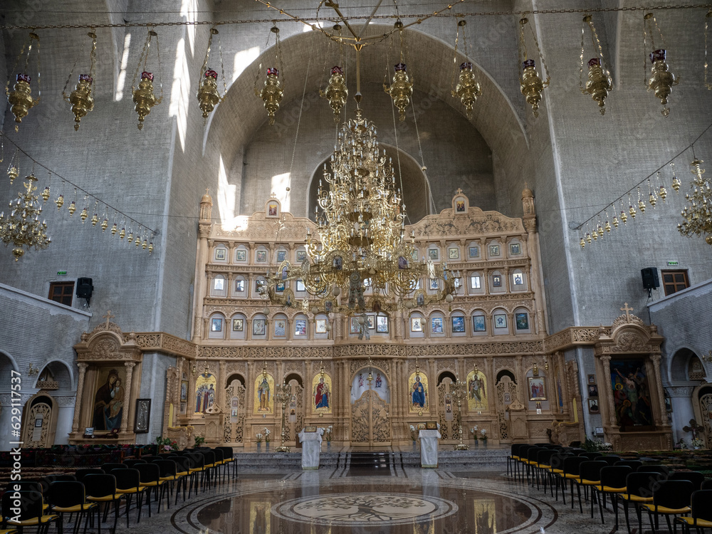 A beautiful Orthodox church. Fagaras, Romania