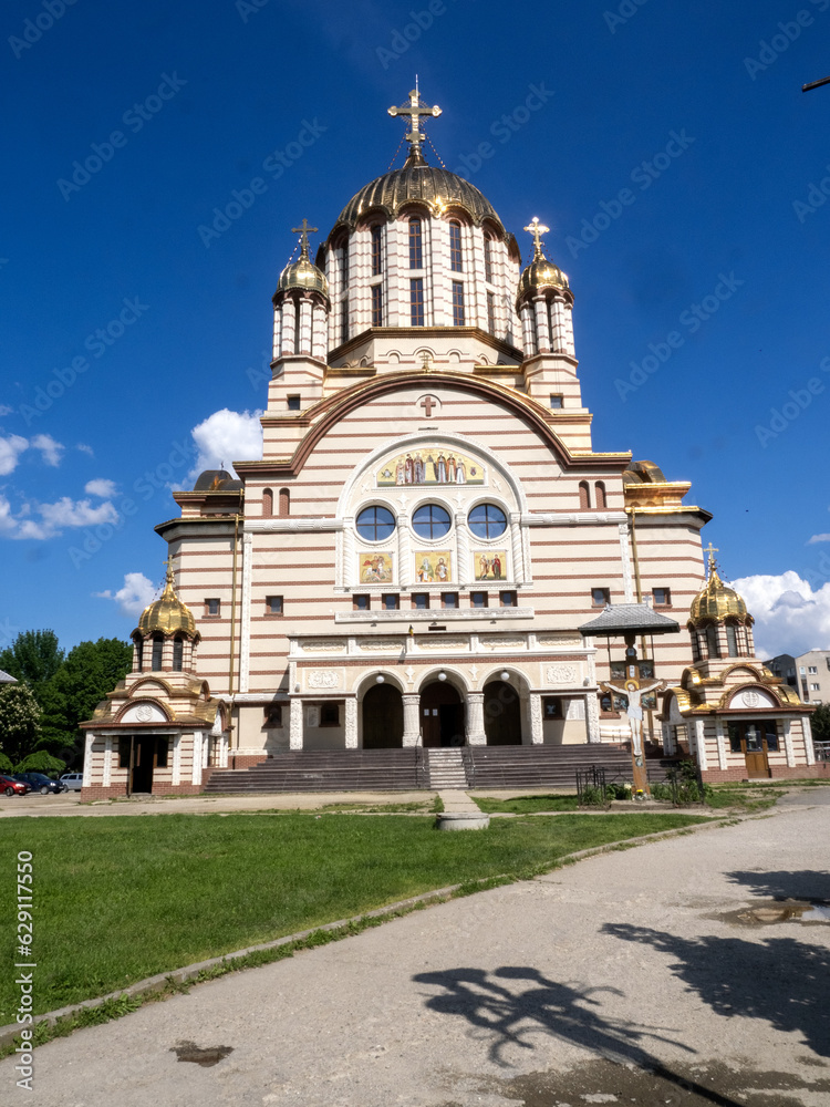 A beautiful Orthodox church. Fagaras, Romania