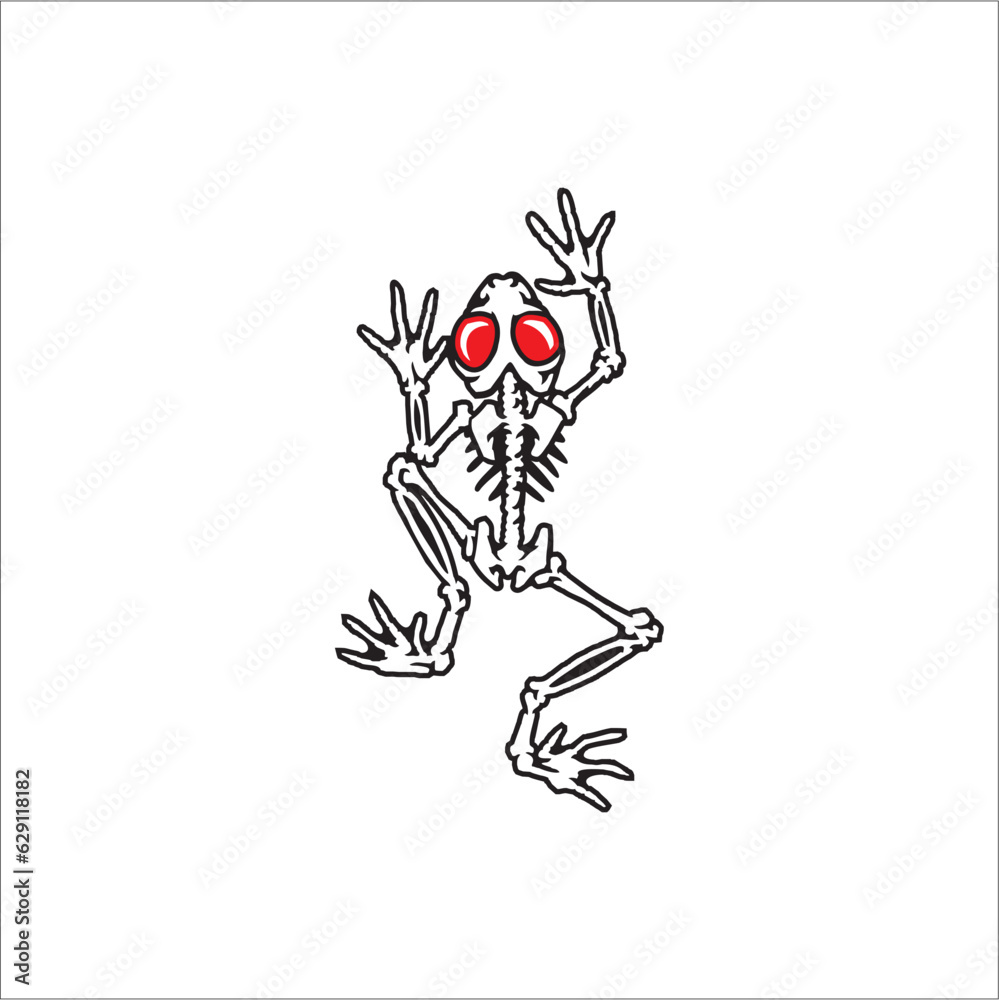 frog skull vector can be used as graphic design