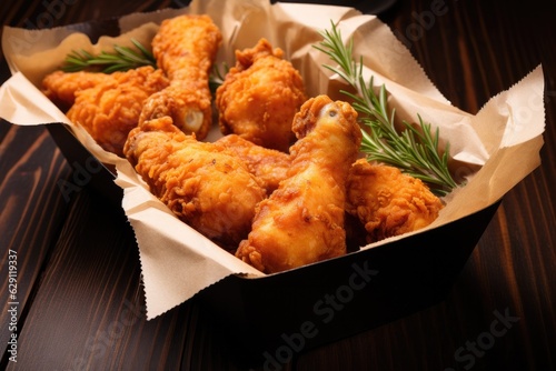 Crispy Delights Fried Chicken in Paper Bucket