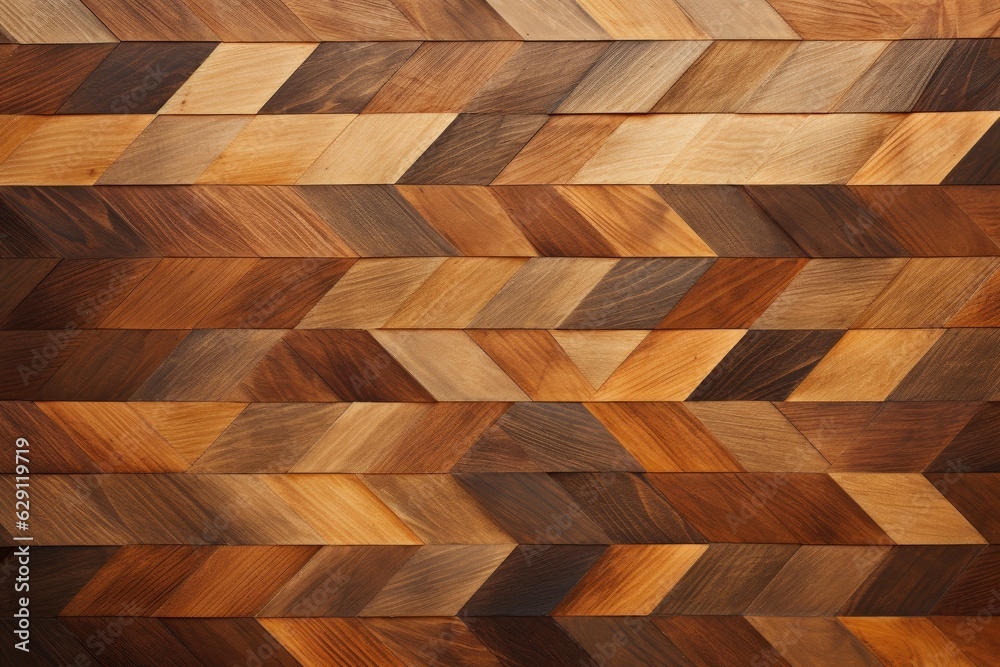 Wallpapered, wood-paneled walls with a natural wood finish. Wallcovering of wooden, tiled, and square blocks Wallpapered, wood-paneled walls with a natural wood finish. Wallcovering of wooden, tiled, and square blocks
