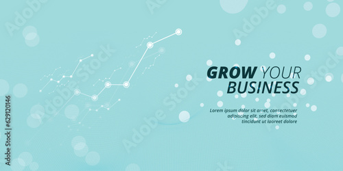 Business grow your business landing page new background banner or poster design