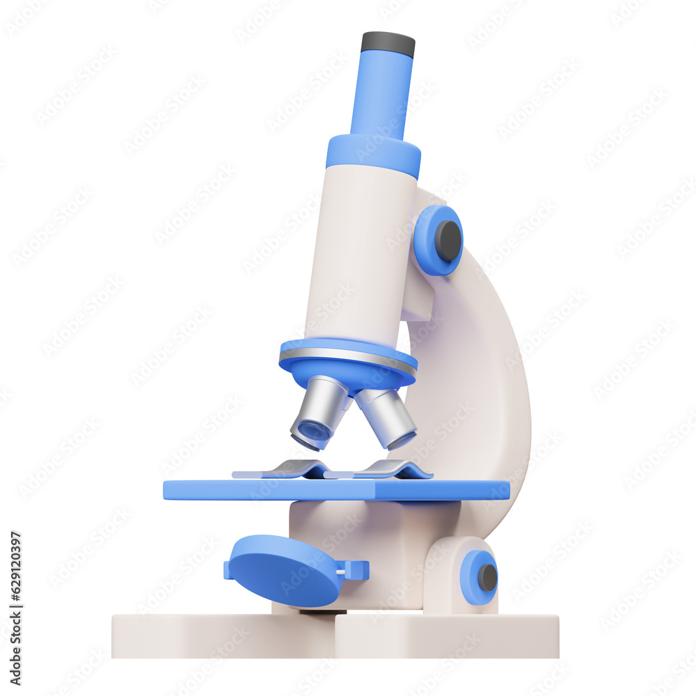 microscope 3d illustration microscope 3d illustration