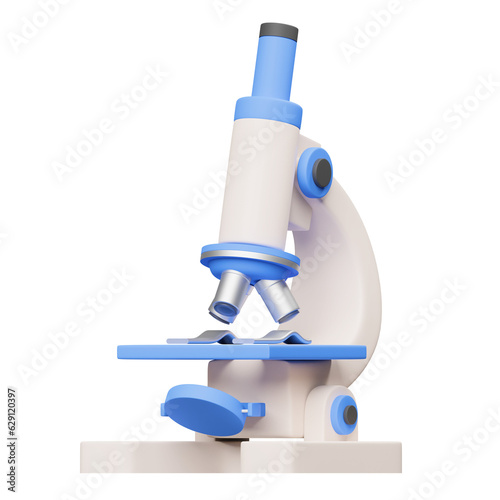 microscope 3d illustration