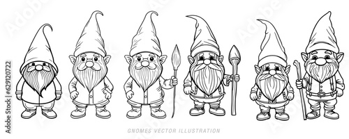 CUTE GNOME ILLUSTRATION CARTOON VECTOR CHRISTMAS FANTASY HOLIDAY CHARACTER