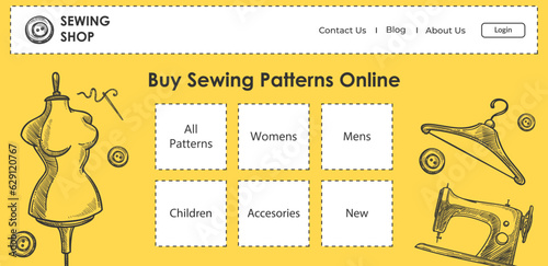 Buy sewing patterns online, tailoring shop store