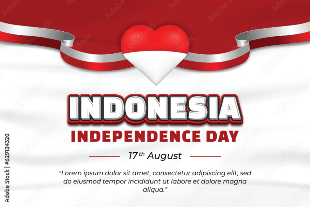 Indonesia independence day editable text effect, happy indonesia