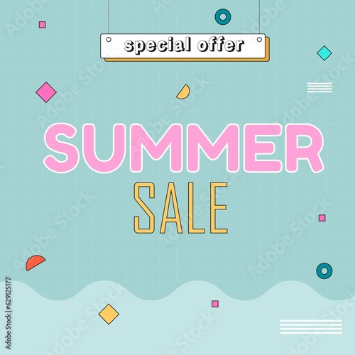 End of summer sale background.Summer sale