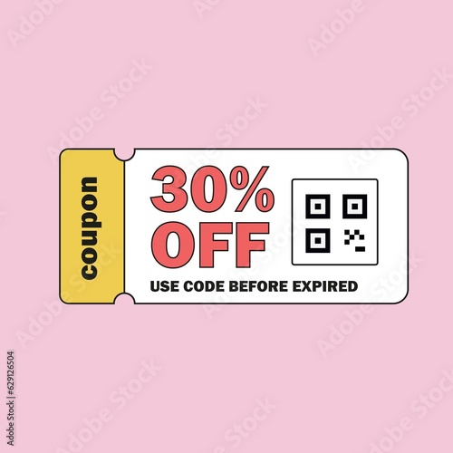 Gift voucher sale 30%off.Voucher template